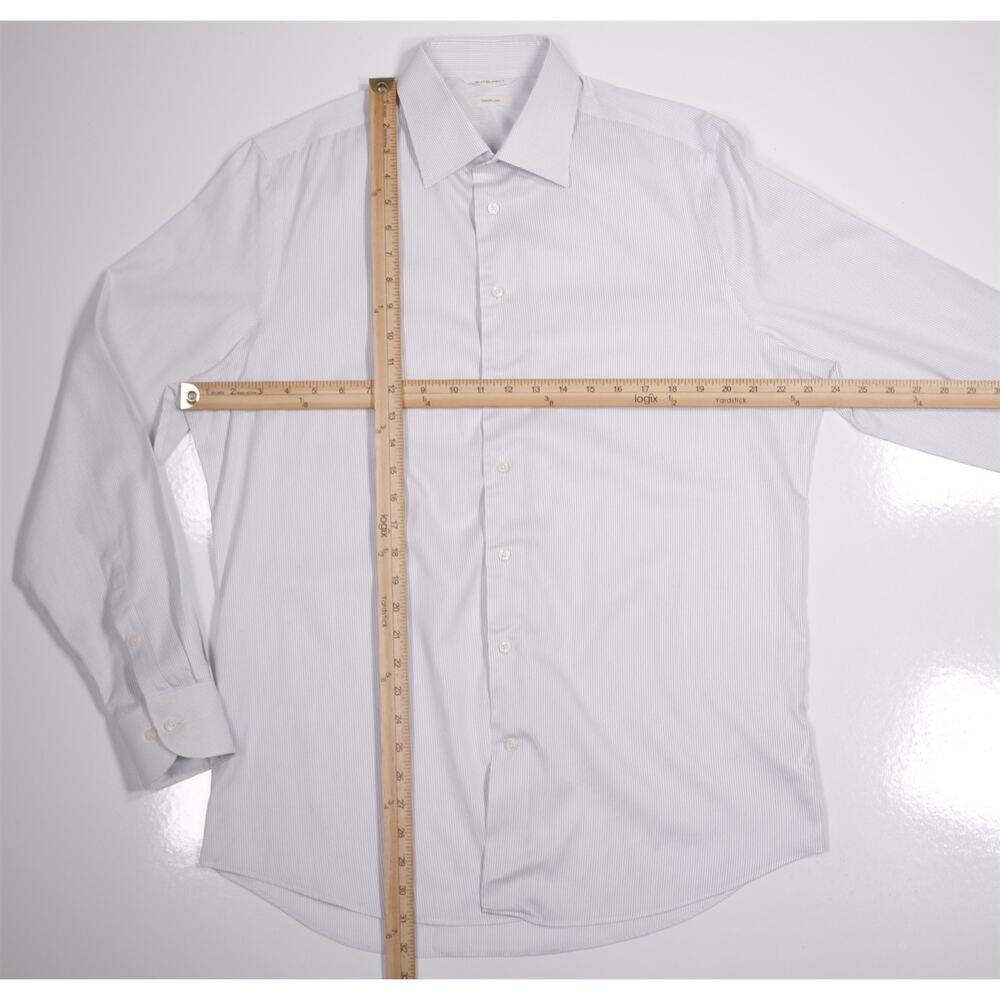 Suitsupply Slim Fit Light Blue Woven Egyptian Cotton Dress Shirt (41) 16-35 - Picture 4 of 7